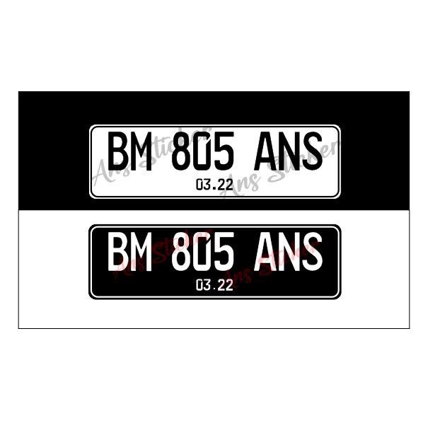 Cutting Stiker Plat Nomor Model Baru Untuk MOBIL