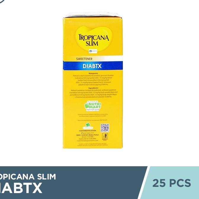 

CODEl2L6x--Tropicana Slim DIABTX 25 Sachet - Pemanis Alami Diabetes Bebas Kalori