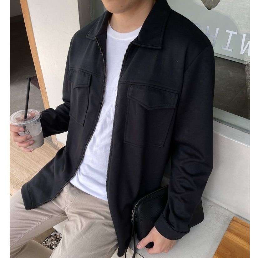 Sweater Half Zip Unisex Premium -  Jaket Sweater Half Zipper New model M L XL