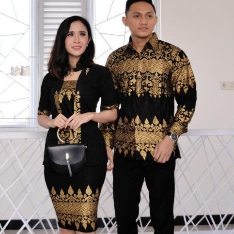 R&B ANJANI GOLD KEMEJA PANJANG BATIK KAMPUS KONDANGAN OOTD PESTA NATAL KARTINI KEBAYA KUTUBARU ETNIK