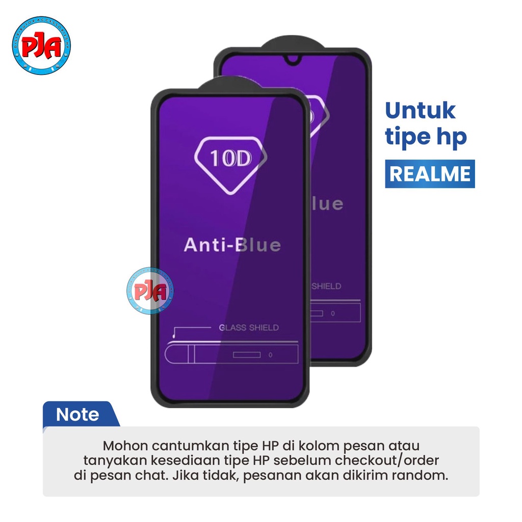 Tempered glass TG Anti Gores Blue light Antiradiasi Realme C1 C2 C3 C11 C12 C15 7i C17 C20 C21