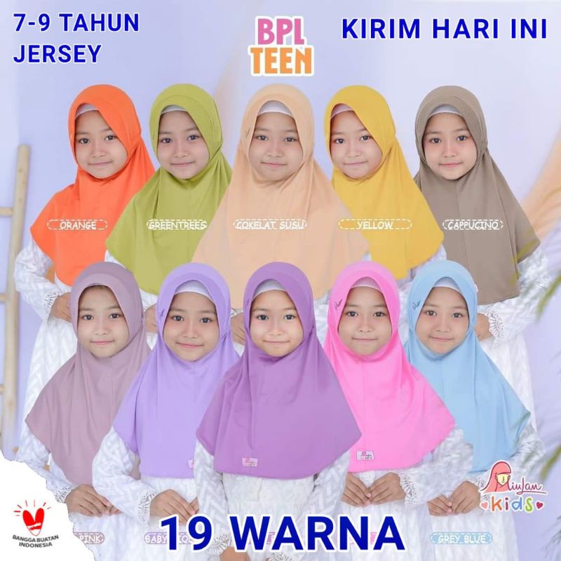 Hijab Bergo hamidah anak sekolah jersy premium terbaru