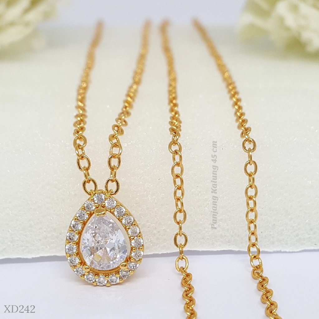 PGX Kalung Wanita Xuping Aksesoris Fashion Perhiasan Lapis Emas Premium - XD039