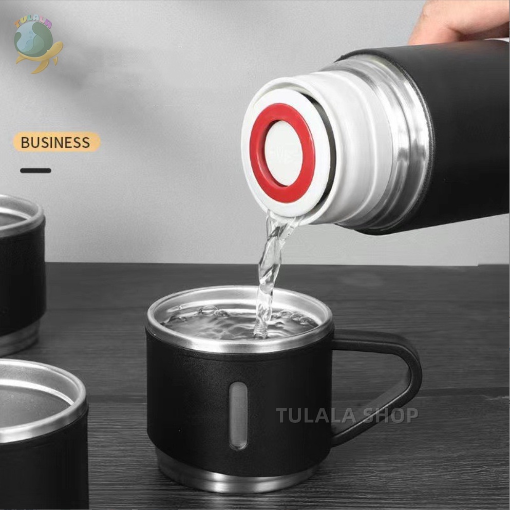 [TTULALA SHOP]Botol Minum Cangkir Premium 500 ML Panas Dingin / Termos Sultan Vacuum Flask Set