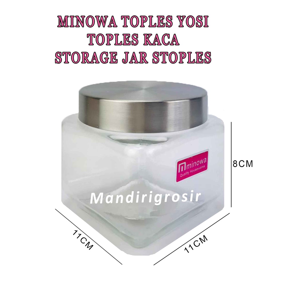 Toples Kaca Minowa * Minowa Toples * Storage Jar * Toples Penyimpanan Serbaguna