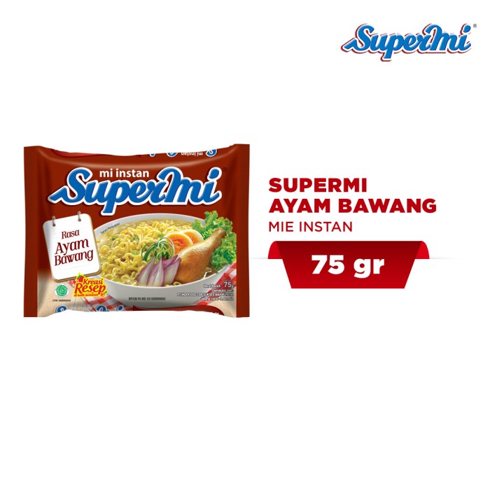 

TERLARIS Supermi Ayam Bawang 75gr