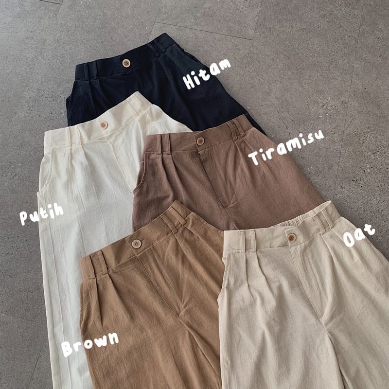BASIC PANTS LINEN/CELANA KULOT LINEN PREMIUM/CELANA KULOT HIGHTWAIST/CELANA WANITA/CELANA