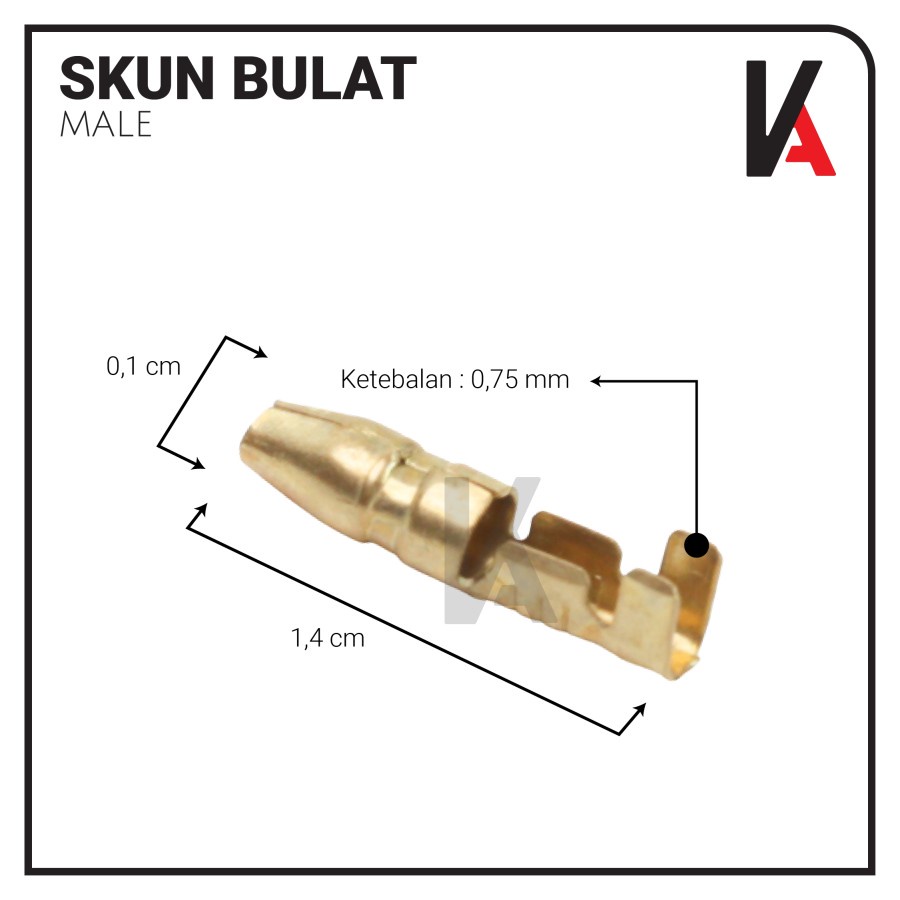 TERMINAL SKUN BULAT COWOK 184 / MALE LAKI H-2782 / PAKET 100PCS