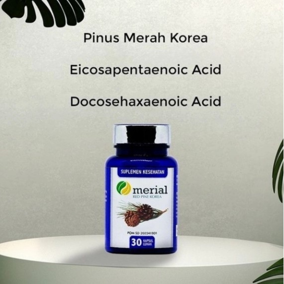 Merial Red Pine Korea - 30 Kapsul /  Turunkan Kolesterol 100% Ori