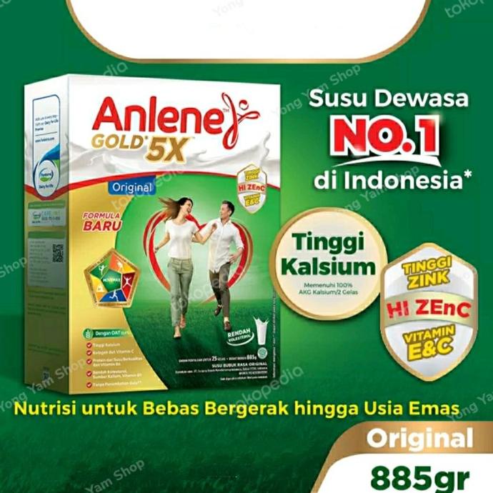 [ COD ] Anlene Gold Plus Original 900gr Original Susu Bubuk Dewasa 900 gr gram