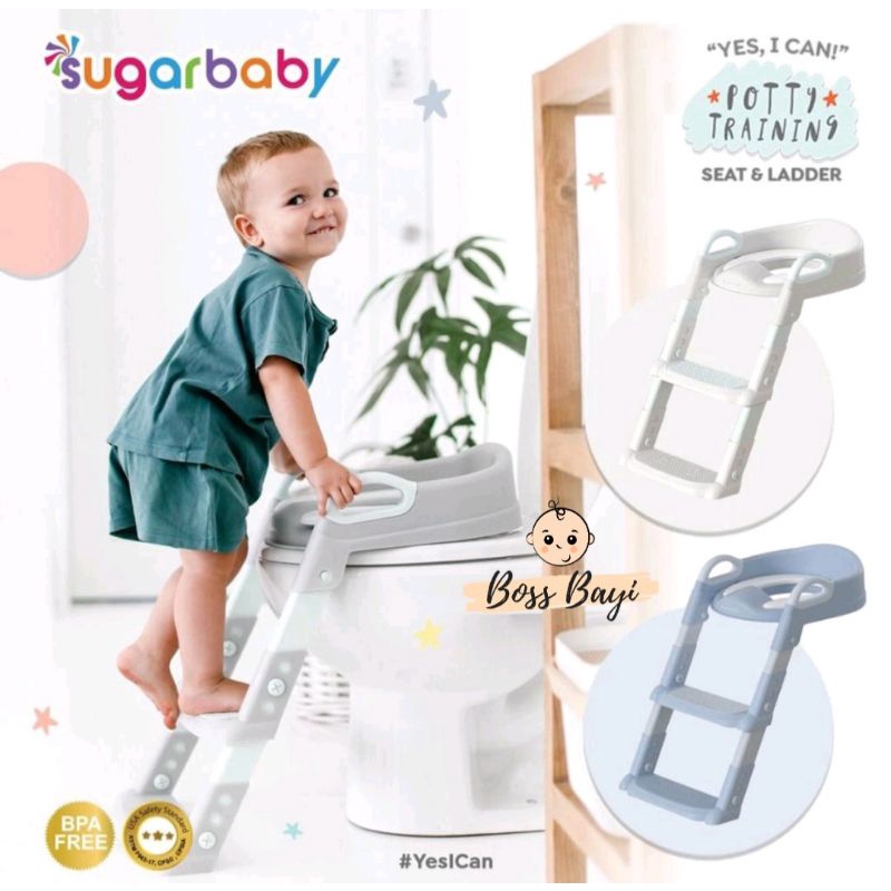 SUGAR BABY - Potty Training Seat &amp; Ladder Step/ Tangga Anak Toilet Training