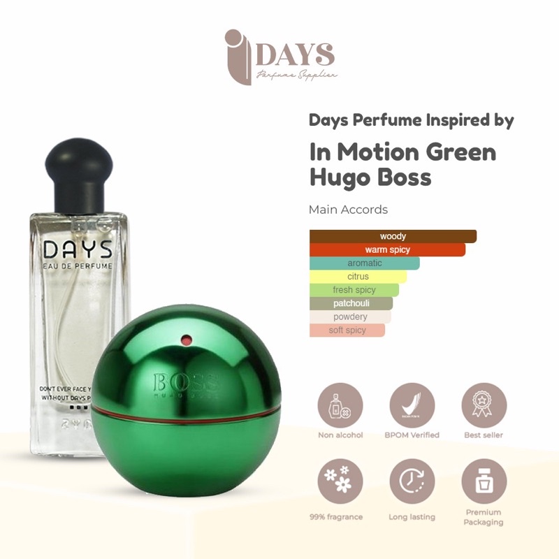 DAYS PARFUME Inspired By Hugo Boss In Motion Green