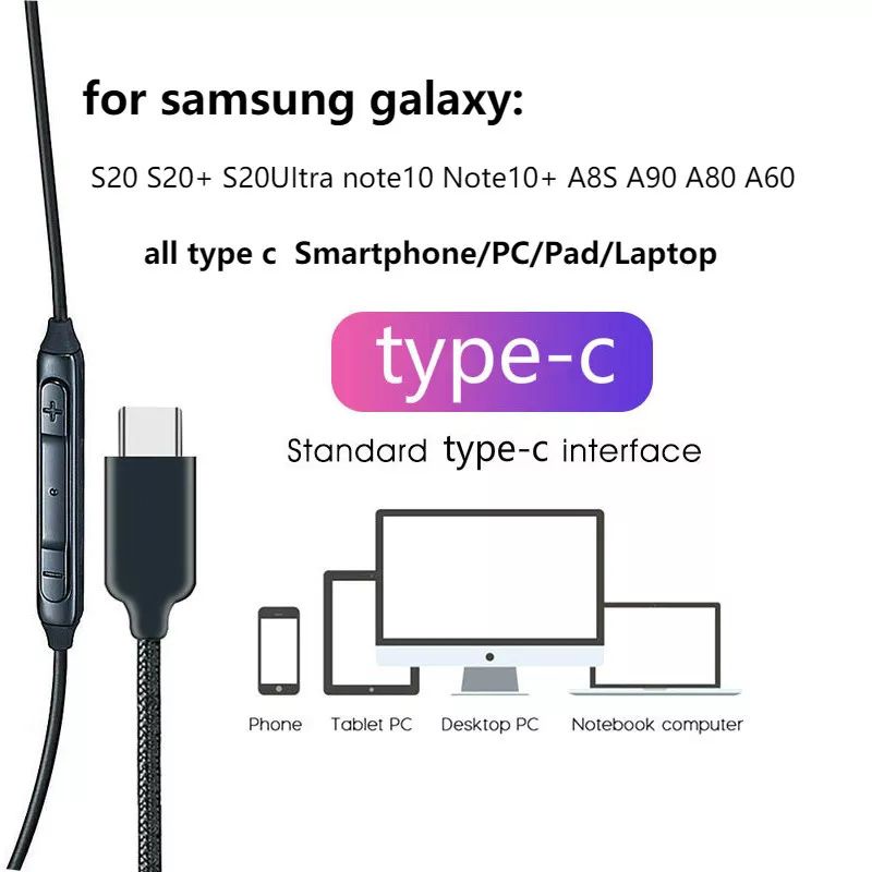 HEADSET EARPHONE AKG ORIGINAL SAMSUNG GALAXY S10 / S10 PLUS HANDSFREE JACK TYPE C ORI