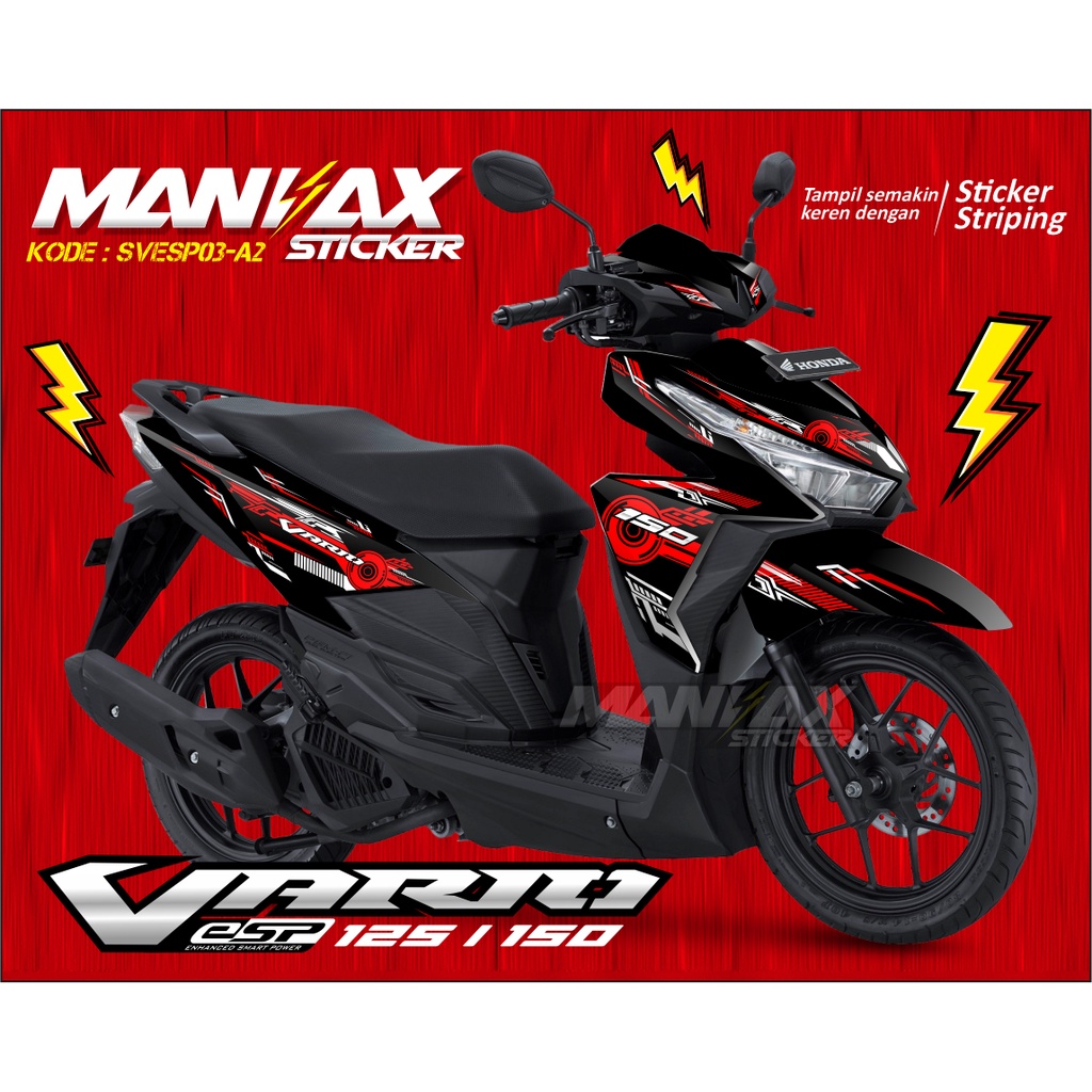 STRIPING VARIASI VARIO LED 150 2015-2017 CLICK - STICKER VARIO 150 OLD