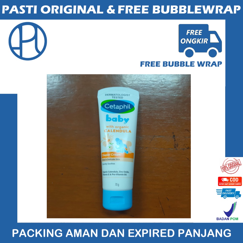 CETAPHIL BABY DIAPER CREAM WITH ORGANIC CALENDULA 70GR KRIM RUAM PAMPERS BAYI KULIT SENSITIF