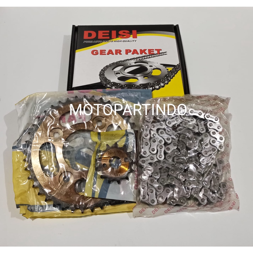 GEAR SET SUPRA FIT NEW GEAR PAKET REVO OLD REVO LAMA UKURAN 13T/40T 428H-108L