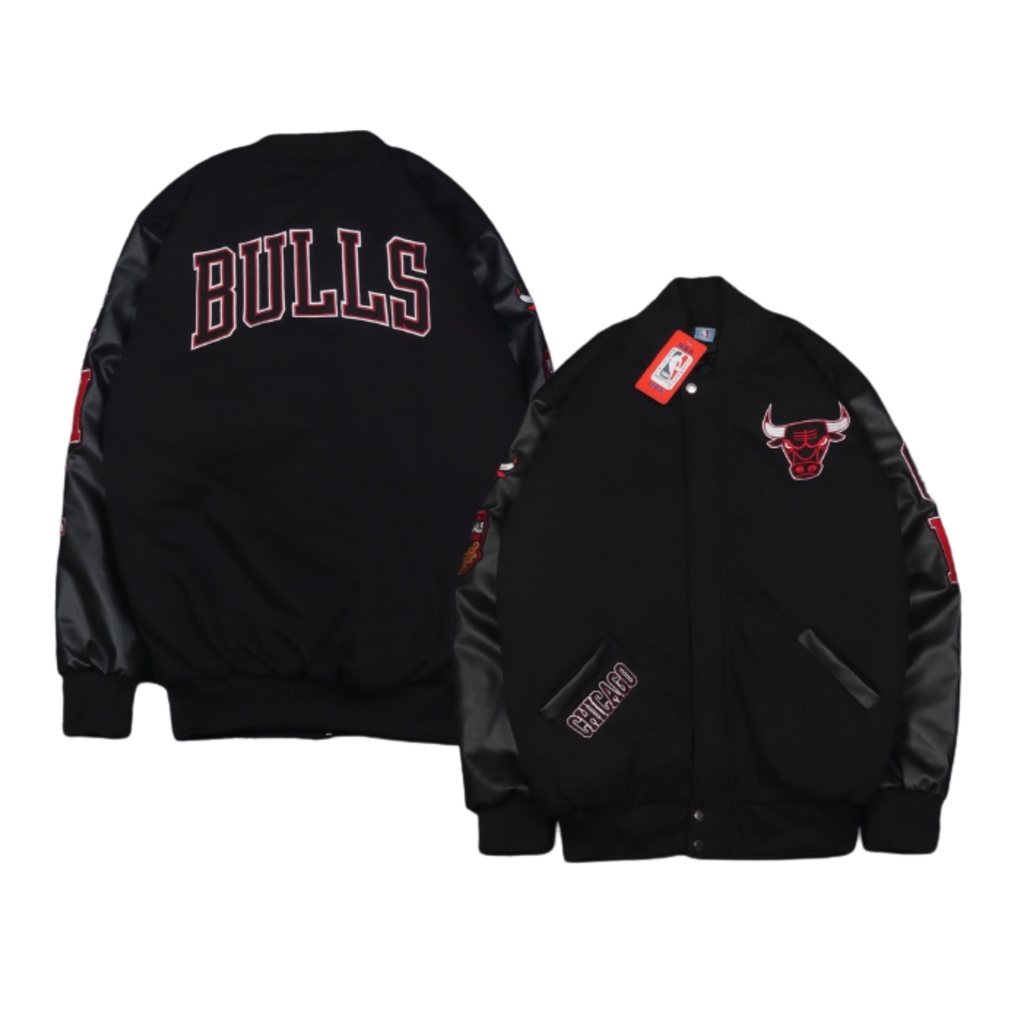 Jaket Varsity Pria Wanita CHICAGO BULLS NBA EMBROID Casual Good Brand Quality