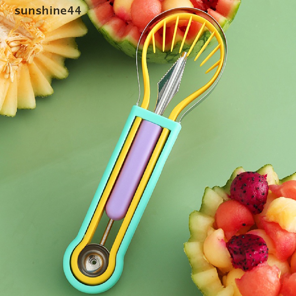 Sunshine 3 In 1 Sendok Scoop Pemotong Semangka Untuk Dapur