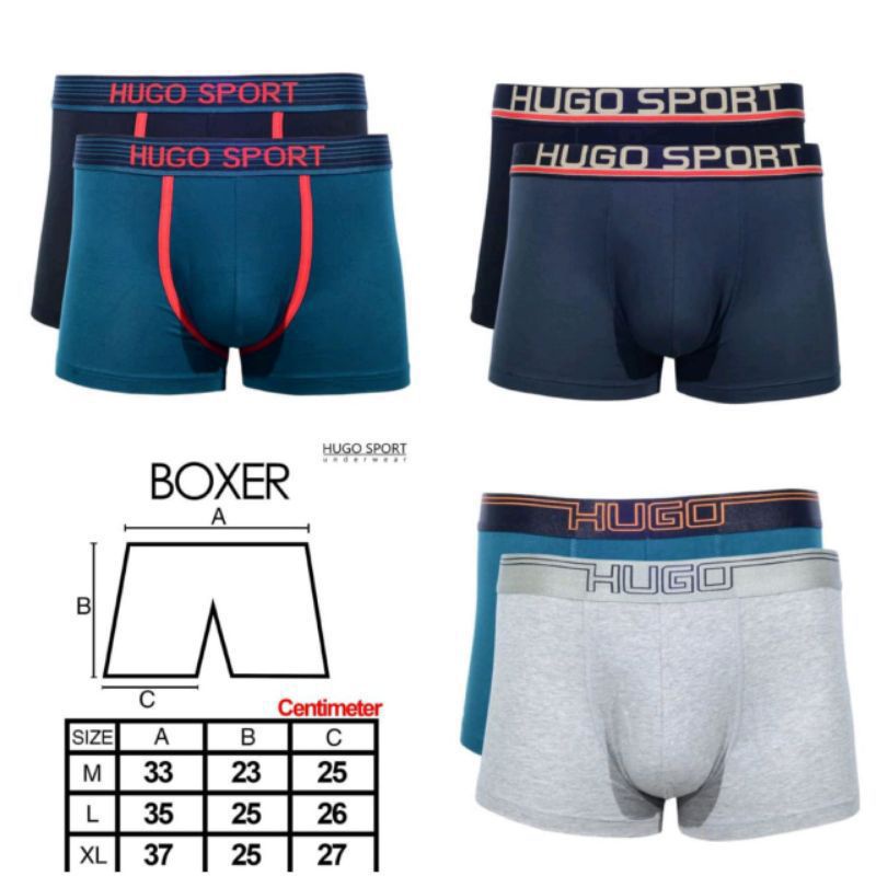 HUGO SELECTION boxer pria isi 2pcs