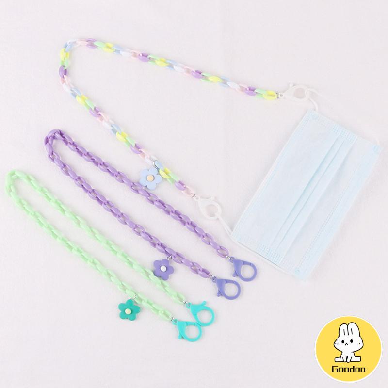 Masker akrilik rantai leher gantung anti-hilang yang dapat disesuaikan S -Doo -Doo