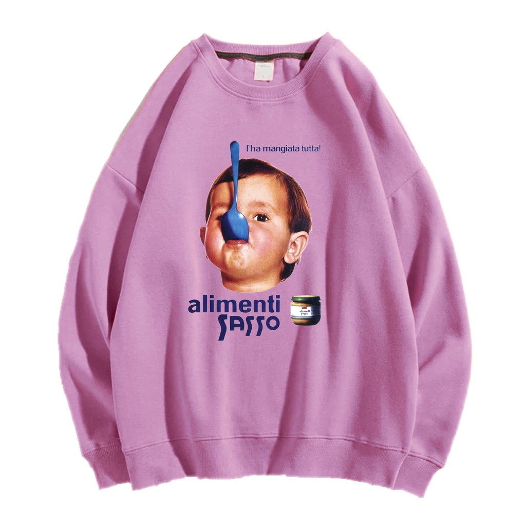 ALIMENTI SWEATER CREWNECK PRIA WANITA Size M-XXL GAWA