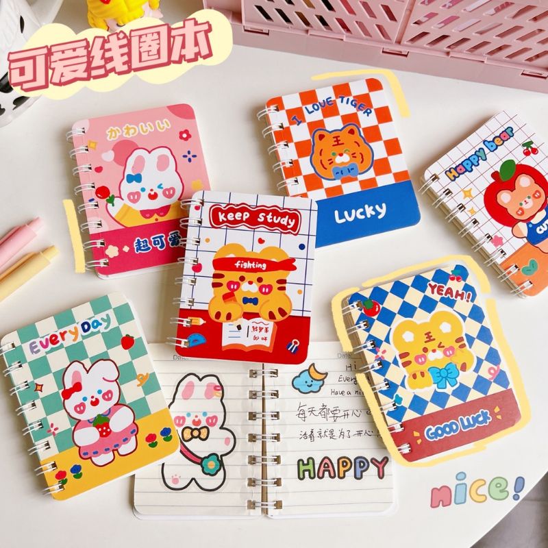 

Note Book Ring Mini / Buku Notes Kecil Aesthetic /Buku Tulis Ring /Buku Catatan Ring /Notebook Ring Motif / Buku Tulis Notebook Mini A7 Spiral /Buku Catatan Motif Lucu Aesthetic Import Murah