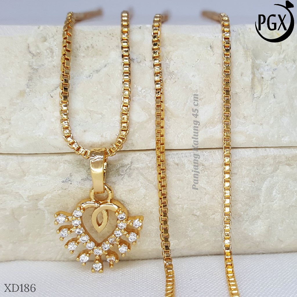 PGX Kalung Wanita Xuping Aksesoris Fashion Perhiasan Lapis Emas XD186