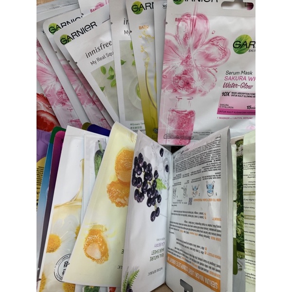 SHEETMASK GARNIER LANEIGE NATURE REPUBLIK INNISFREE