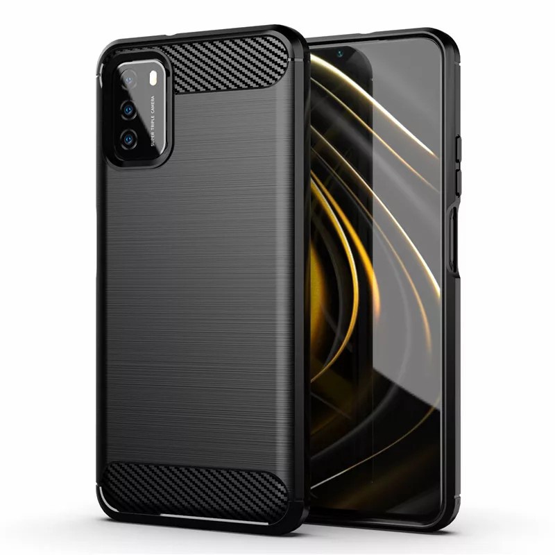 CASE SLIM FIT CARBON IPAKY XIAOMI POCOPHONE M3 SOFTCASE - GA