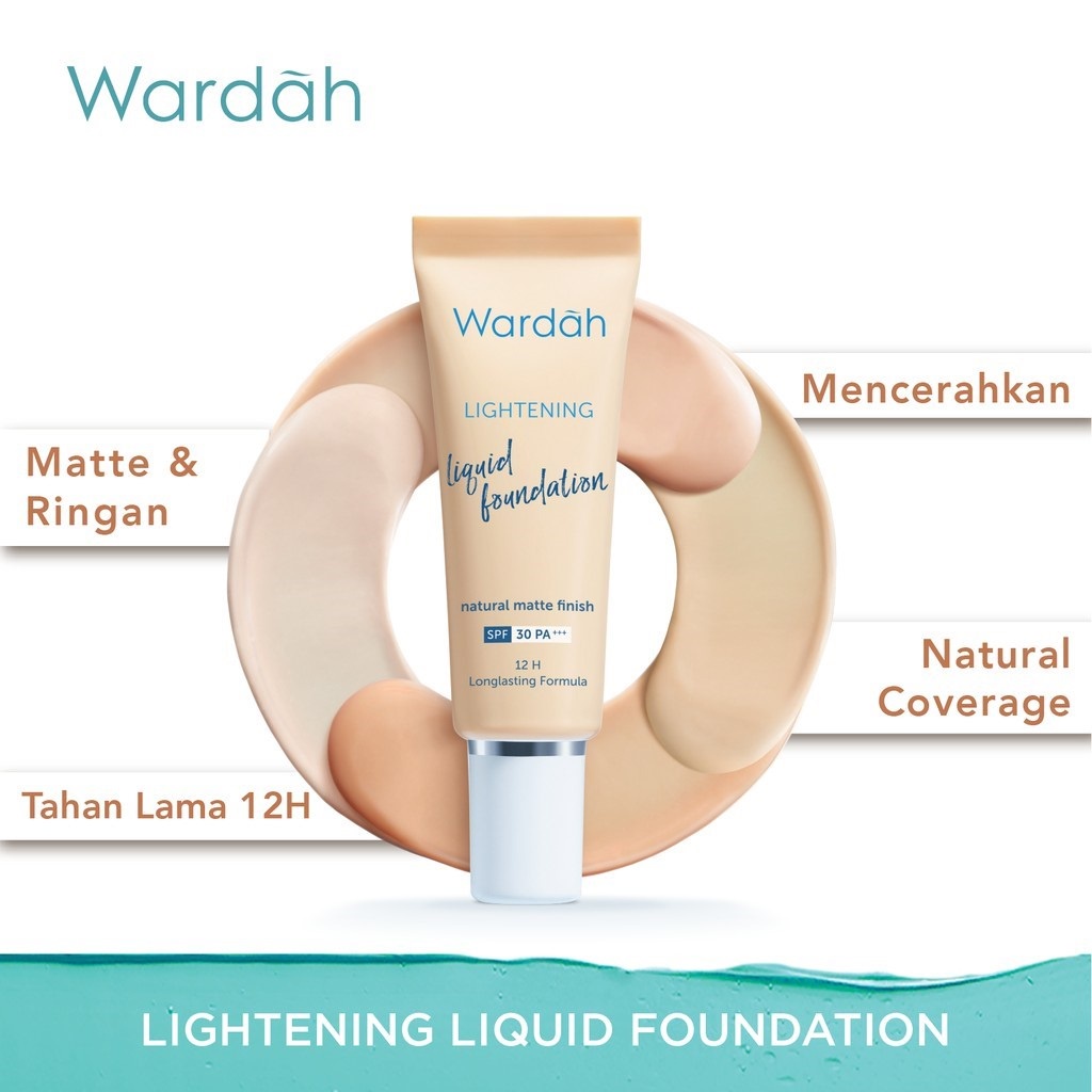Fashion Fair - Wardah Lightening Liquid Concealer 7g - Wardah Lightening Liquid Foundation 25ml