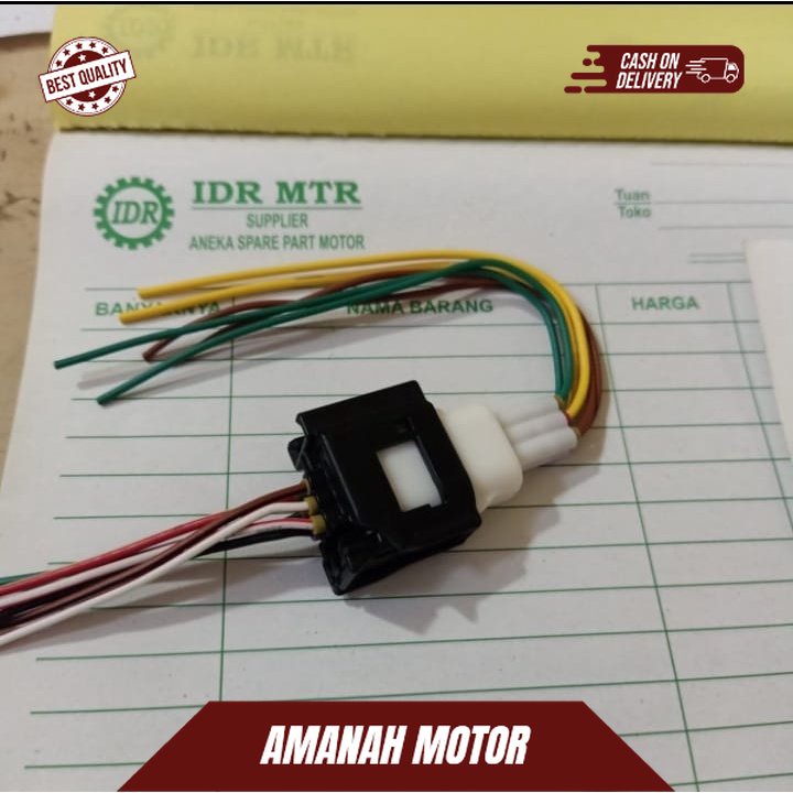 soket socket konektor water proof pin 6 kabel anti air universal motor