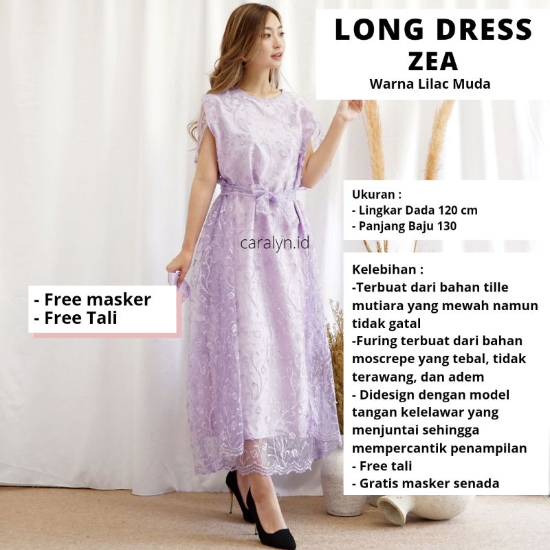 LONG DRESS TILE SUPER MEWAH ZEA DRESS KONDANGAN