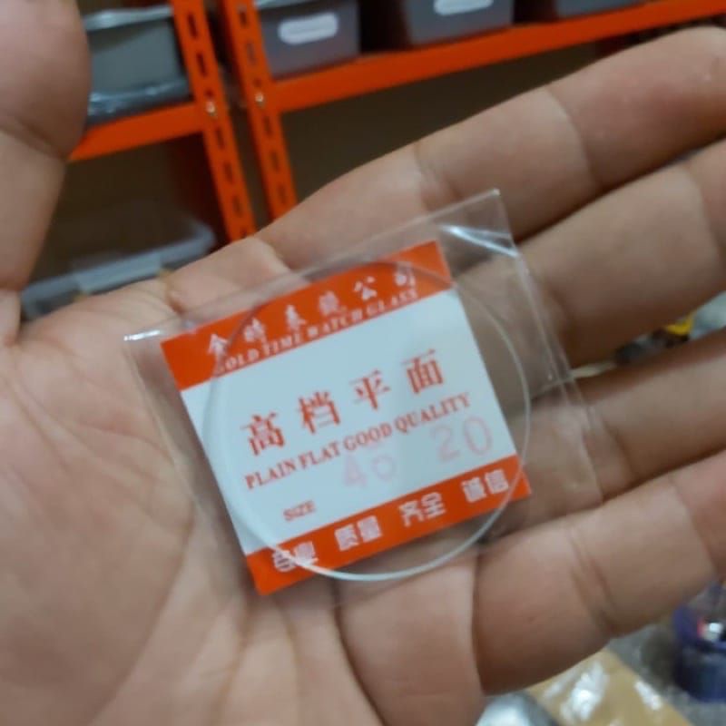 Kaca jam tangan bening tebal 2mm