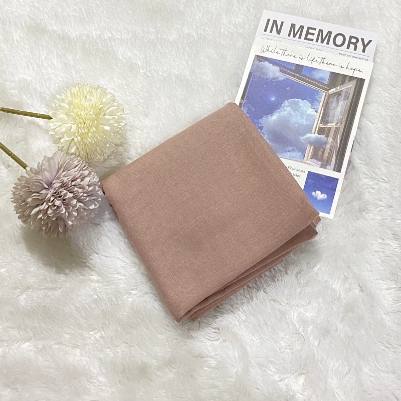 Paris Premium Voal // Paris Premium // Segi Empat Paris Polos-choco peach