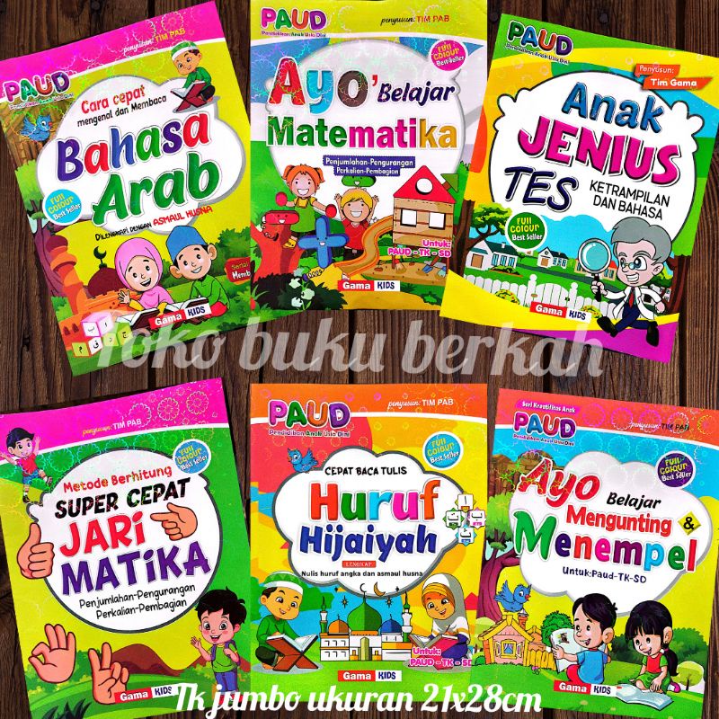 buku paud tk sd buku ayo belajar ukuran besar  21x28cm