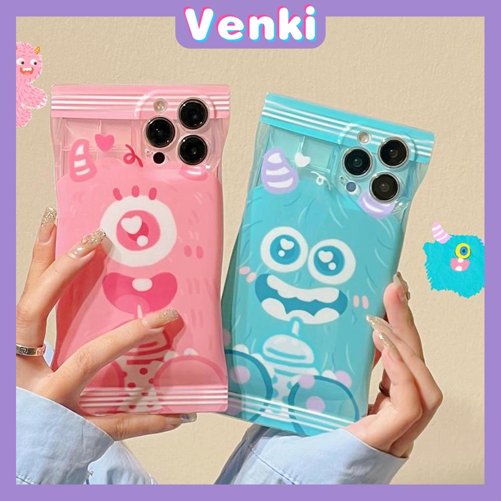 Case For iPhone 14 Pro Max Soft TPU Clear Case Snack Case Cartoon Cute Monster Camera Protection Airbag Shockproof For iPhone 14 13 12 11 Plus Pro Max 7 Plus X XR