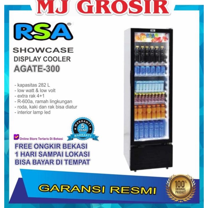 Showcase Rsa Agate 300 5 Rak Display Cooler Kulkas By Gea Low Watt