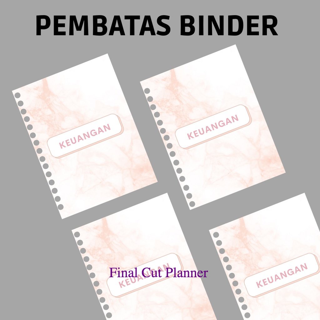 

Binder Divider - Pembatas Binder Aesthetic 001 By Monologprojects .