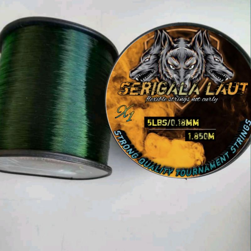 Senar Pancing Serigala laut 1000M(  HIJAU LUMUT   ) alat pancingSenar SenarNilon mancing joran