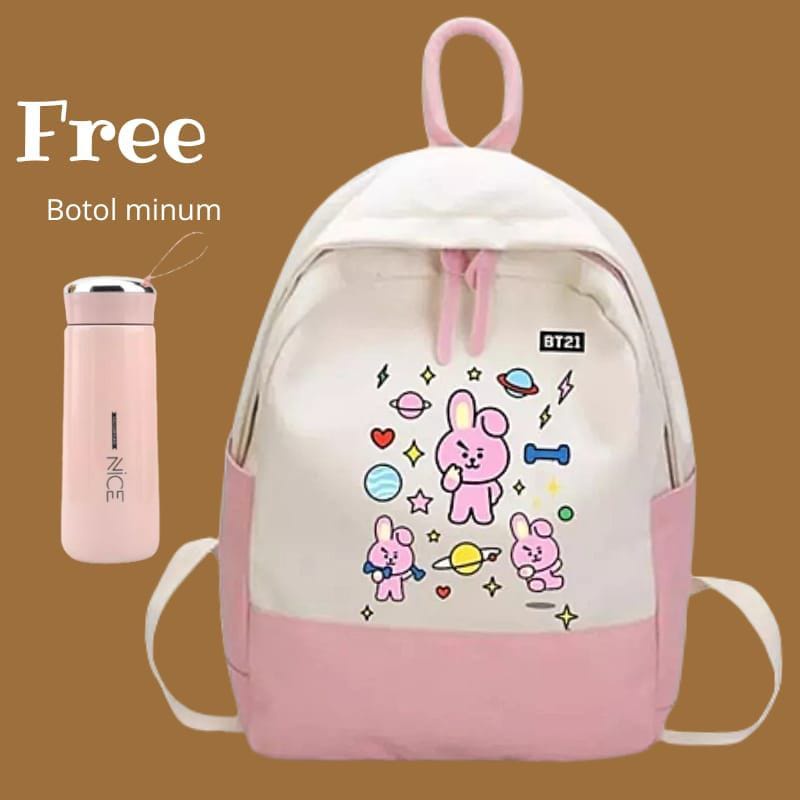 New Fashion Korea BT21 Tas Anak Krakter Lucu Ransel Sekolah Tk SD SMP Paud