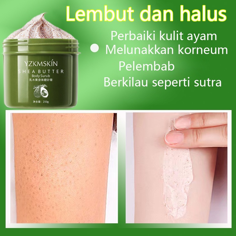 Scrub Cream Scrub Butt 250g Scrub Body&amp;Butt Eksfoliasi Scrub Pemutih Scrub Niacinamide Mengeksfoliasi Dan Meremajakan Kulit Mencerahkan Kulit Mengurangi Kusam