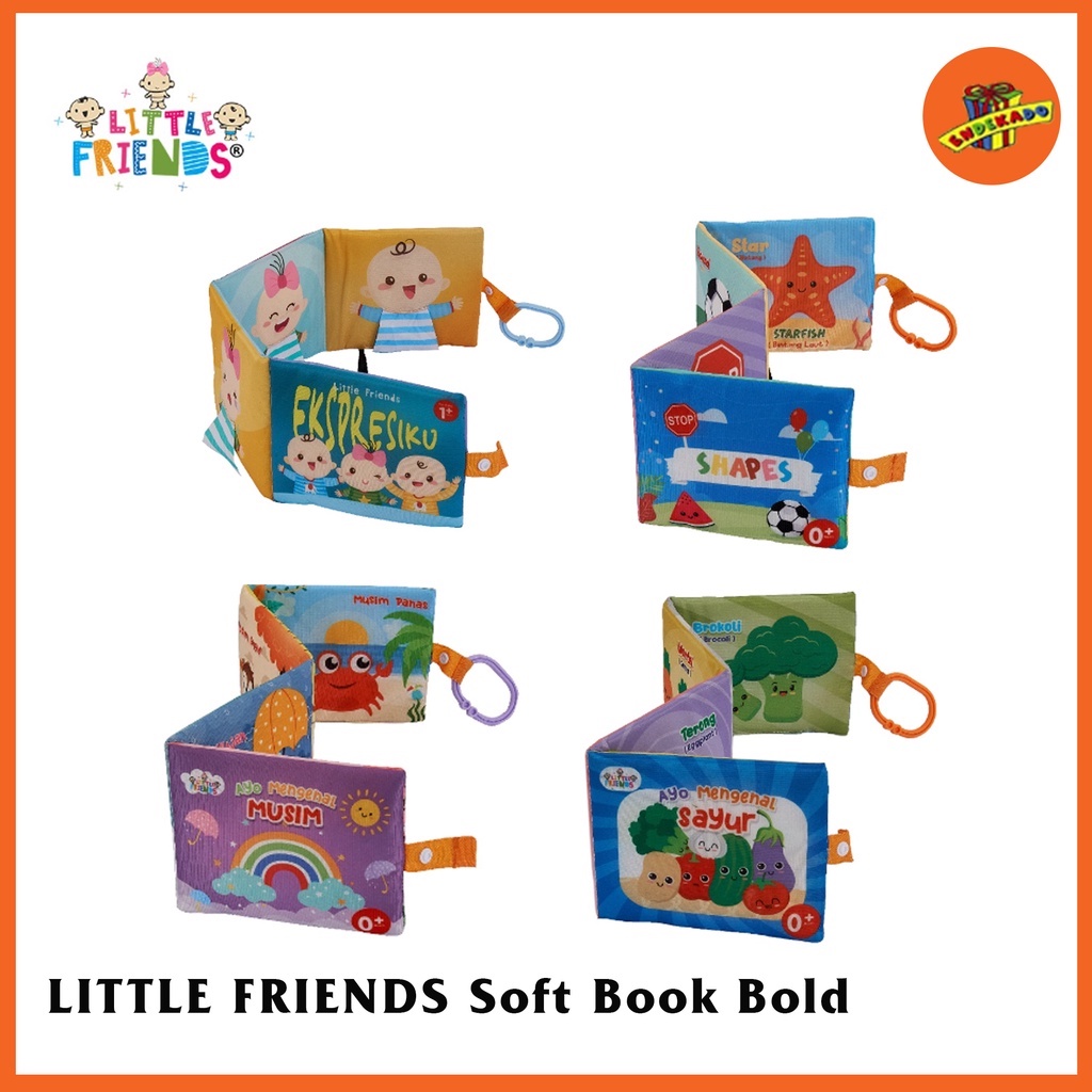 LITTLE FRIENDS Soft Book Bold - Mainan Edukasi Anak Makassar