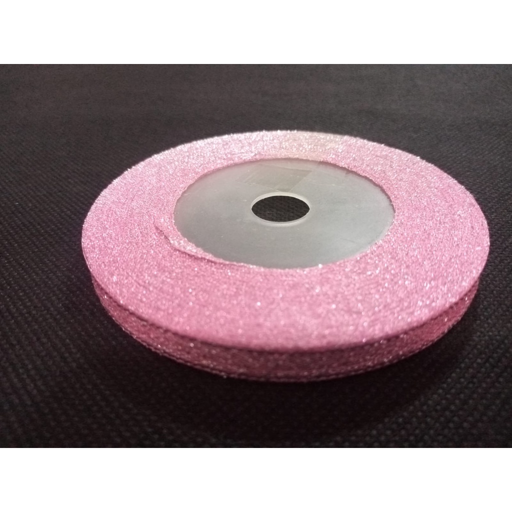 

Pita Glitter Pink Muda Ukuran 1/4 inch/0,635 cm per roll