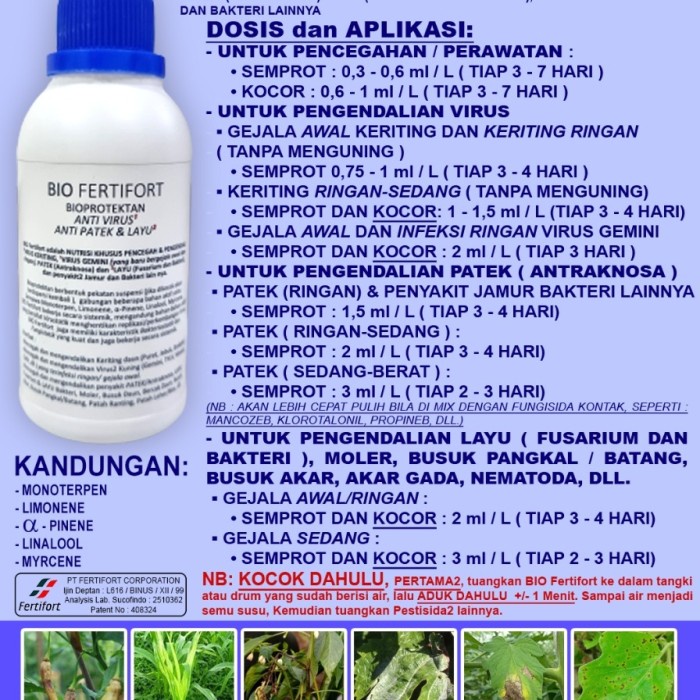 Bagu5 PAKET PUPUK ORGANIK CAIR FERTIFORT DAN BIO FERTIFORT ANTIVIRUS 500mL )a>