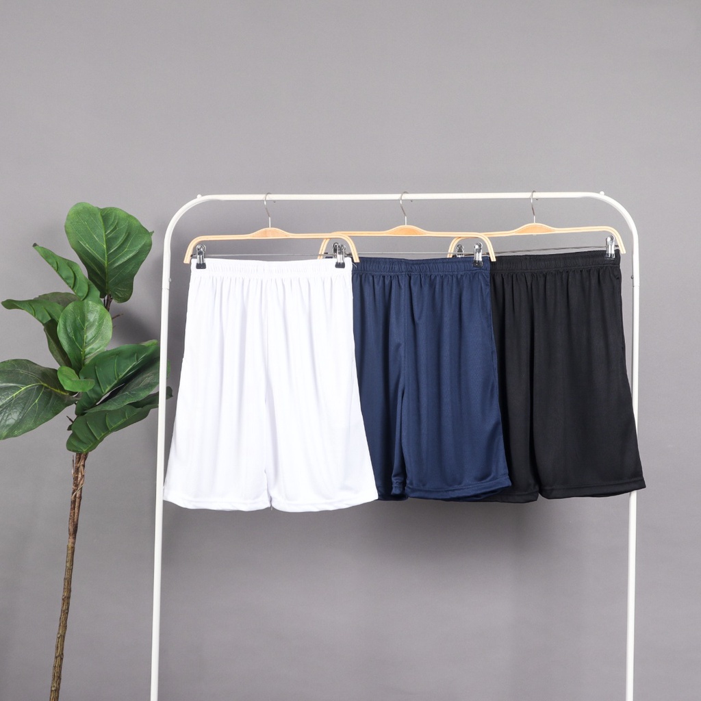 Celana Pendek Kantong Polos DriFit / Celana Olahraga / Celana Gym
