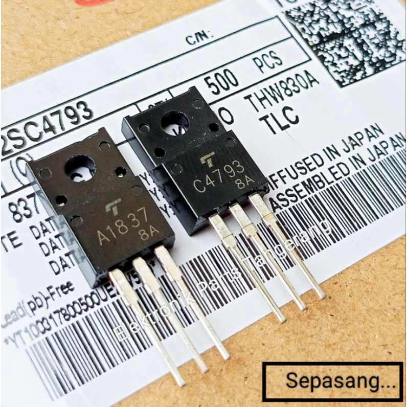 TRANSISTOR A1837 C4793 ORIGINAL 2SA1837 2SC4793 TOSHIBA 2SA 1837 2SC 4793 TR A1837 TR C4793 SATU SET