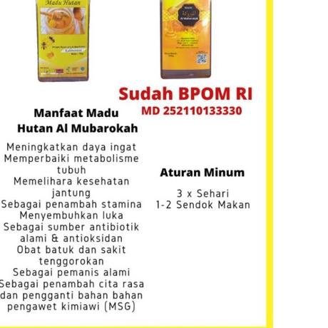 

COD✔️Madu Hutan Al Mubarokah dengan COA II UJI LABORATORIUM Kemasan 1kg||BPOM MD KEMASAN BARU|RA4