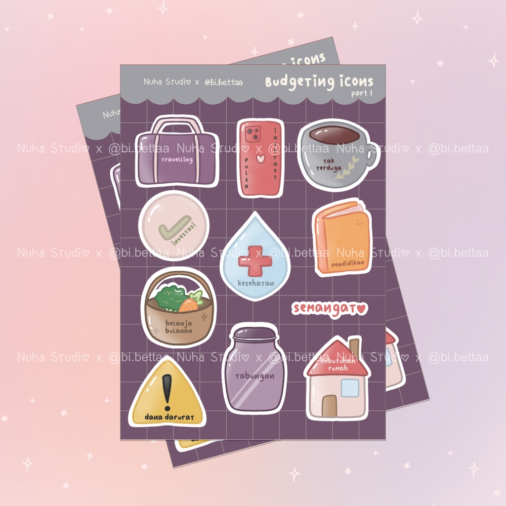

Sticker by bi.bettaa | Budgeting Part 1 Pengeluaran Saving Expenses Hobby Emergency Fund Wallet Organizer | Aesthetic Sticker Estetik Stiker HP Laptop Botol Cute Waterproof Scrapbook Diary Journal Bujo Anti Air