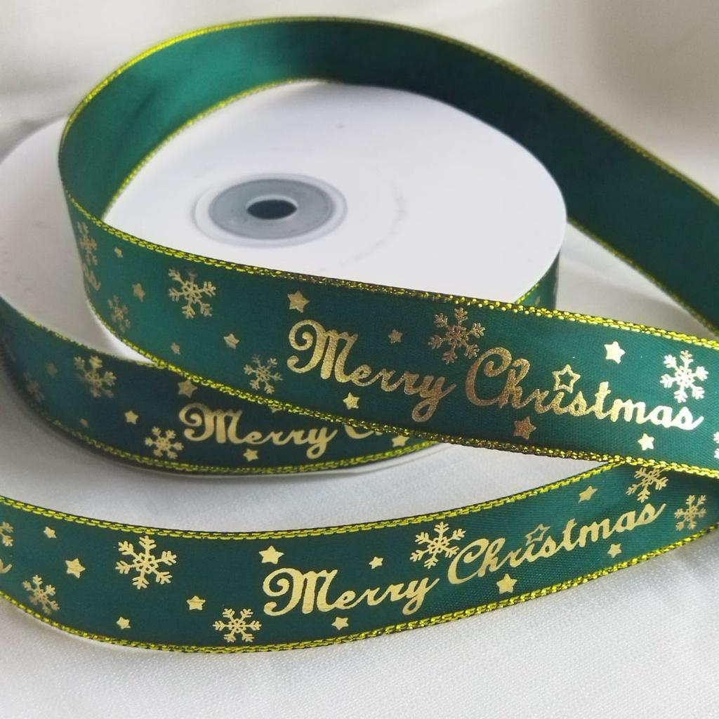 

New Pita Natal Santa Green 1 / Pita Hias / Christmas Ribbon Roll