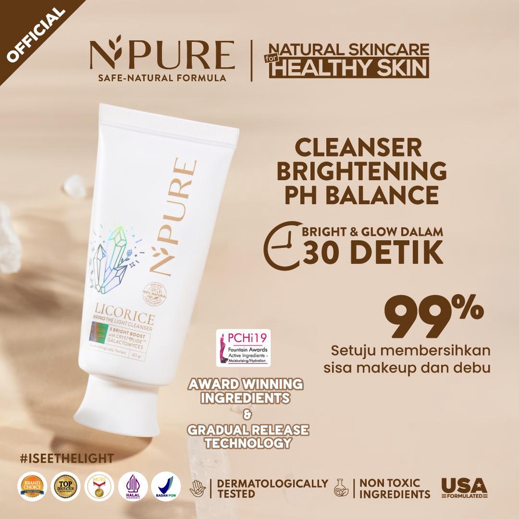 NPURE LICORICE SERIES | LIGHT UP BRIGHTENING PAD | BRING THE LIGHT CLEANSER | MILKY SPOTLIGHT TONER | POTION OF LIGHT SERUM | CREAMY LIGHT MOISTURIZER | ULTRA LIGHT COMPLETE FACE ESSENCE SHEET MASK